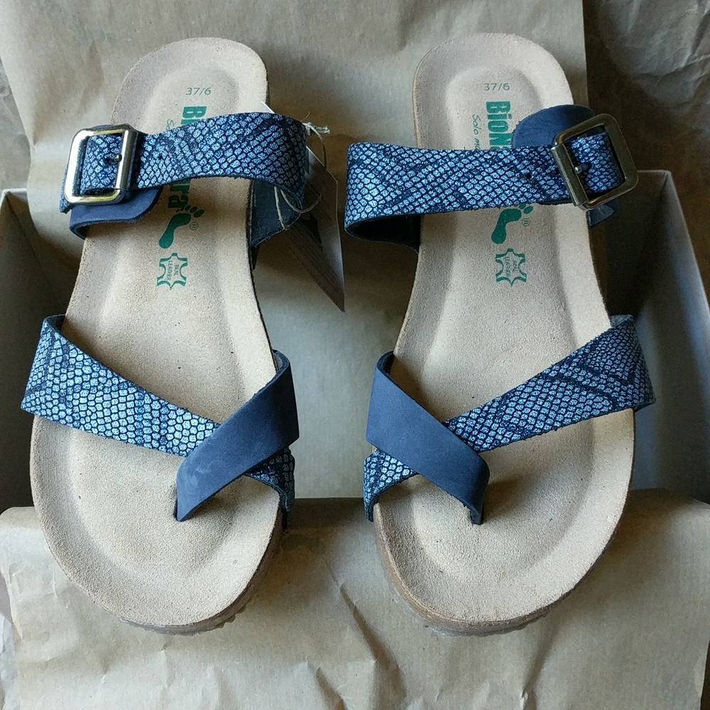 BioNatura Solo Women's Leather Sandal Made in Italy Size 6 NIB